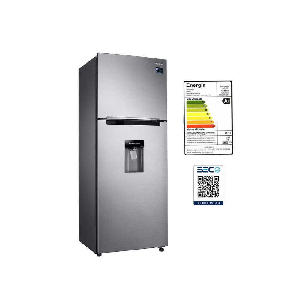 Refrigerador Samsung Top Mount de 318L con Twin Cooling Plus RT32K5730SL/ZS