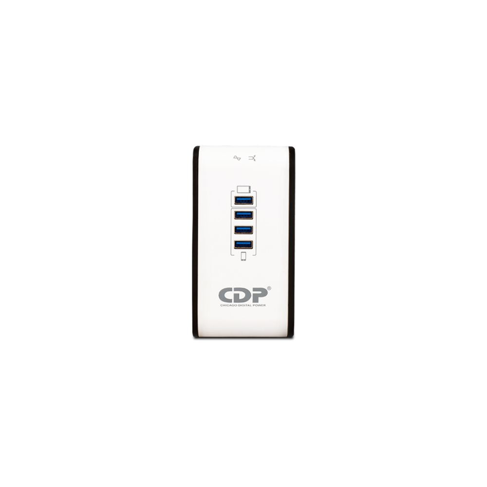 Regulador de Voltaje CDP 1000VA 500W con 4 Salidas y 4 Puertos USB-A R2CU-AVR 1008 i