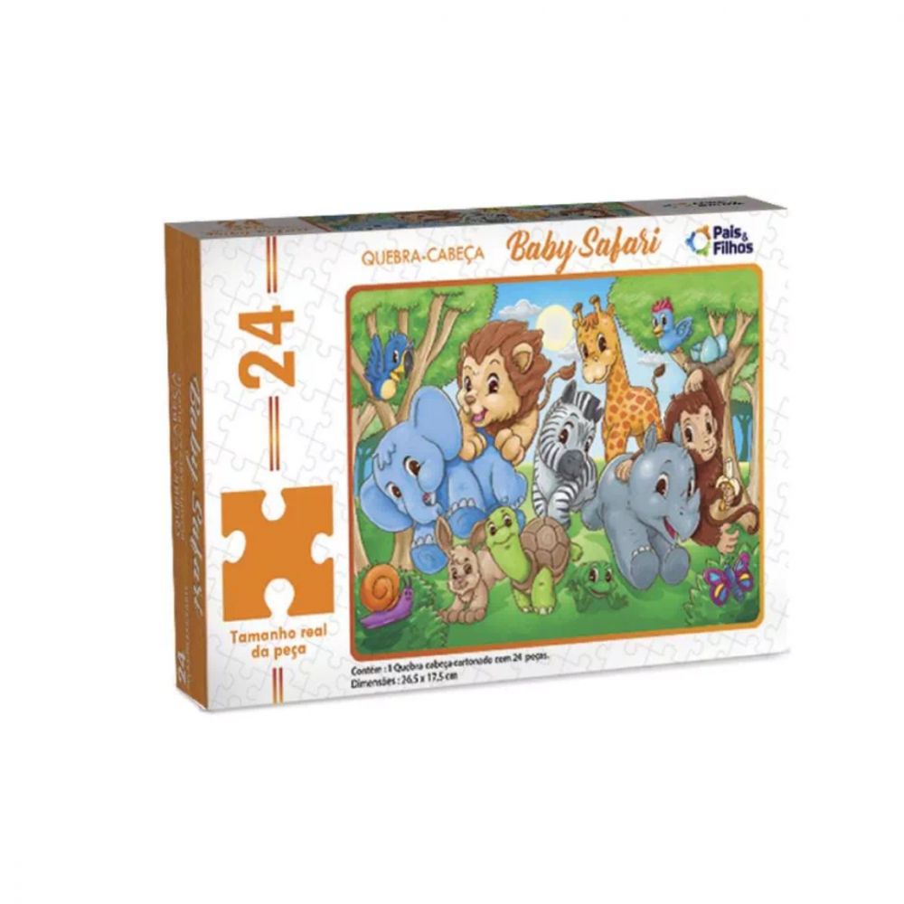 Rompecabeza 24 Pzas Baby Safari Unica Pais E Filhos