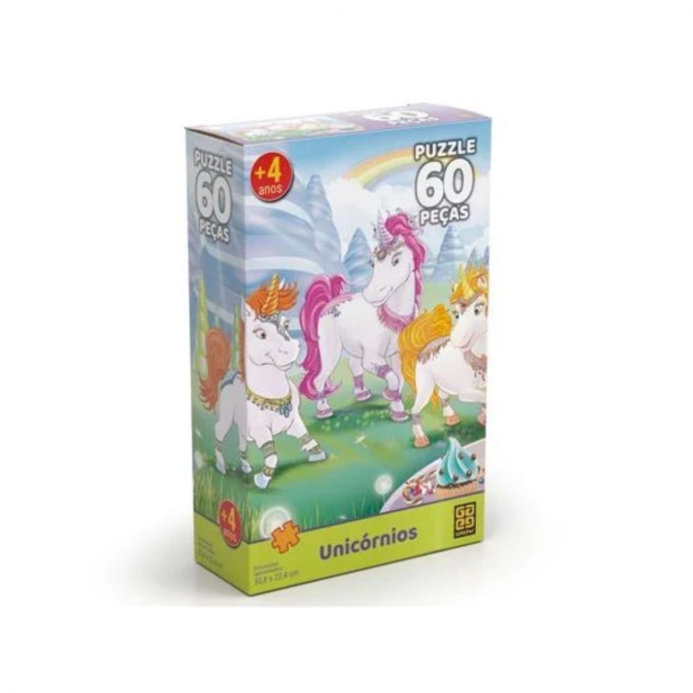 Rompecabeza Unicornios 60 Pzas Grow