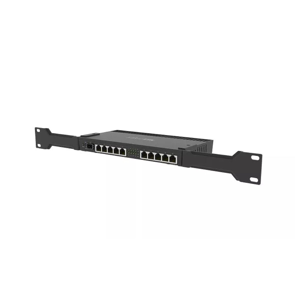 Router Board Mikrotik 10 Puertos Gigabit + 1 Puerto SFP CPU Cortex 15 RAM 1GB PoE Hardware IPsec RB4011iGS+RM