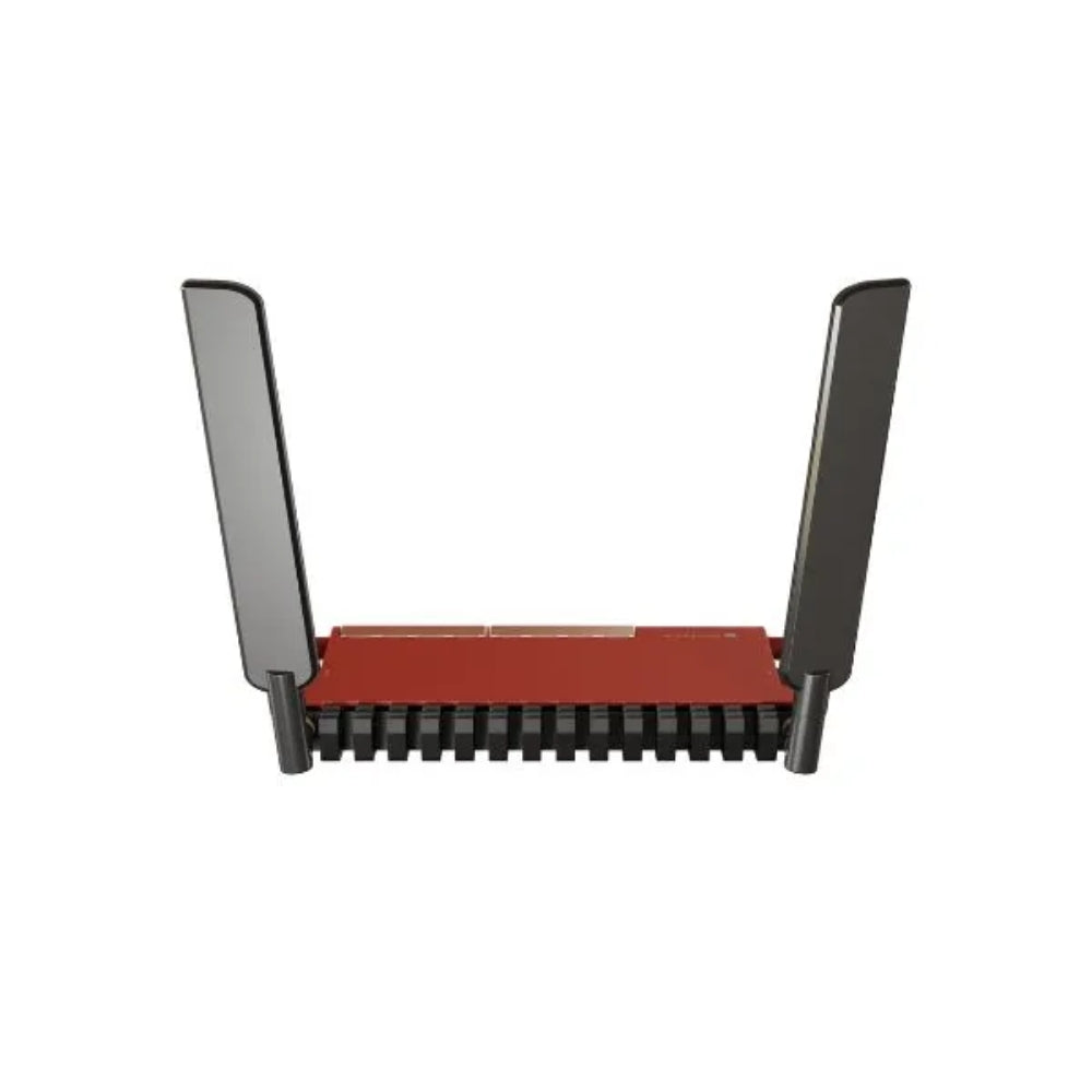 Router Board Mikrotik 8 Puertos Gigabit + 1 Puerto SFP 2.5G WiFi6 Soporte PoE In/Out CPU Dual Core 800MHz RAM 512MB 2 Antenas Externas Licencia Nivel 5 Rackeable L009UiGS-2HaxD-IN