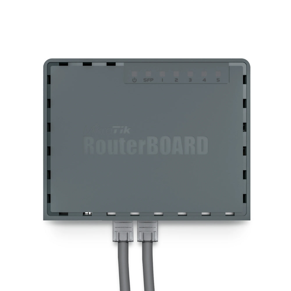 Router Board Mikrotik Hex S 5 Puertos Gigabit + 1 Puerto SFP CPU Doble Nucleo 880MHz RAM 256MB RouterOS L4 Soporta IPSec Servidor The Dude Puertos USB y Micro SD RB760iGS