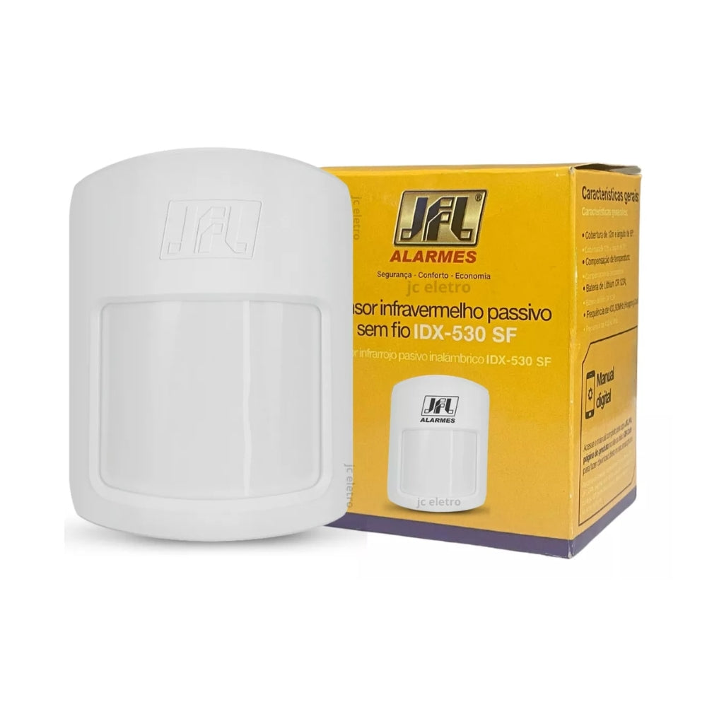 Sensor de Movimiento JFL Inalambrico PET Angulo 115grados Alcance Distancia hasta 12 Metros Funcion Antimascota hasta 20Kg IRPET-530 SF