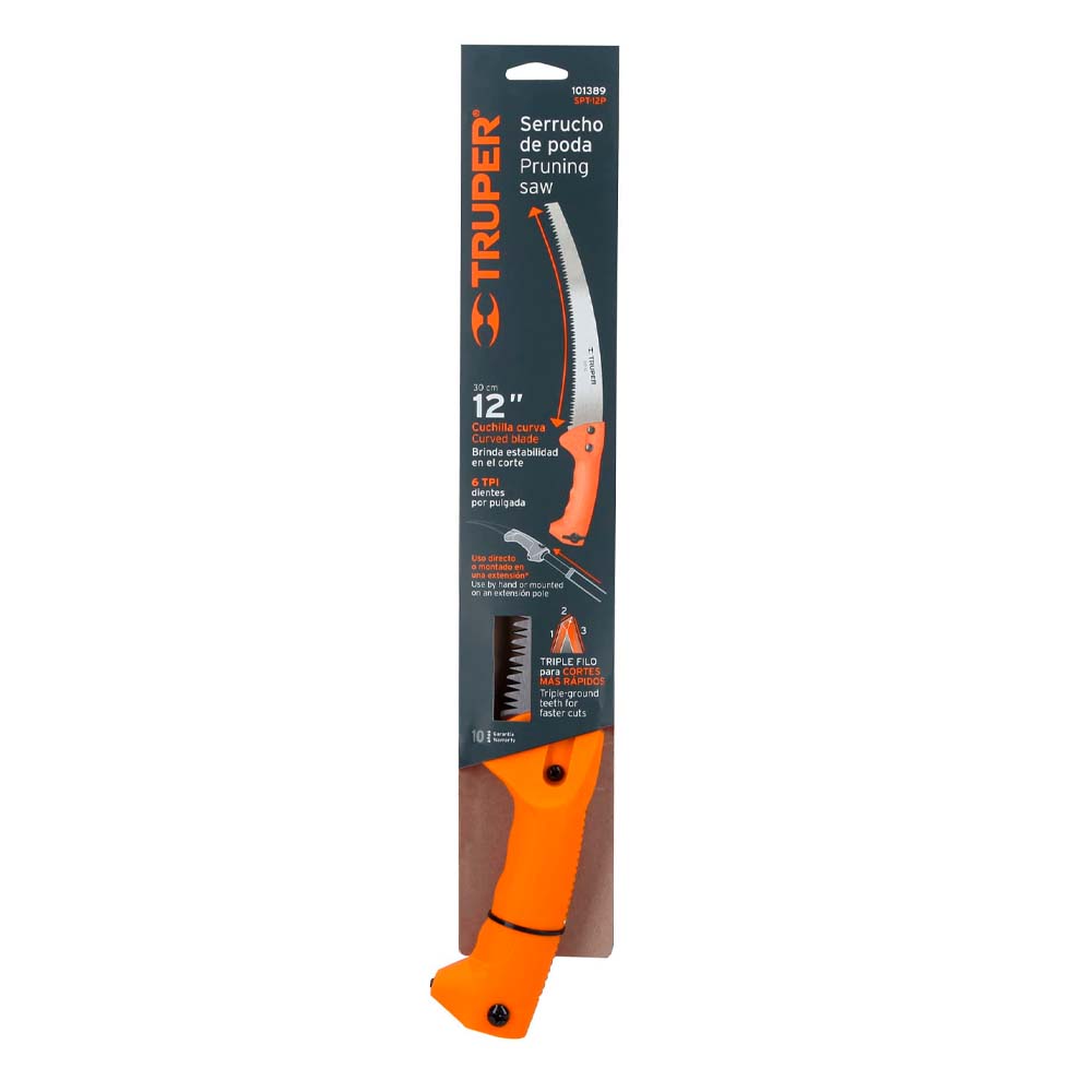 Serrucho para Podar Truper 12" Hoja Curva 6DDP