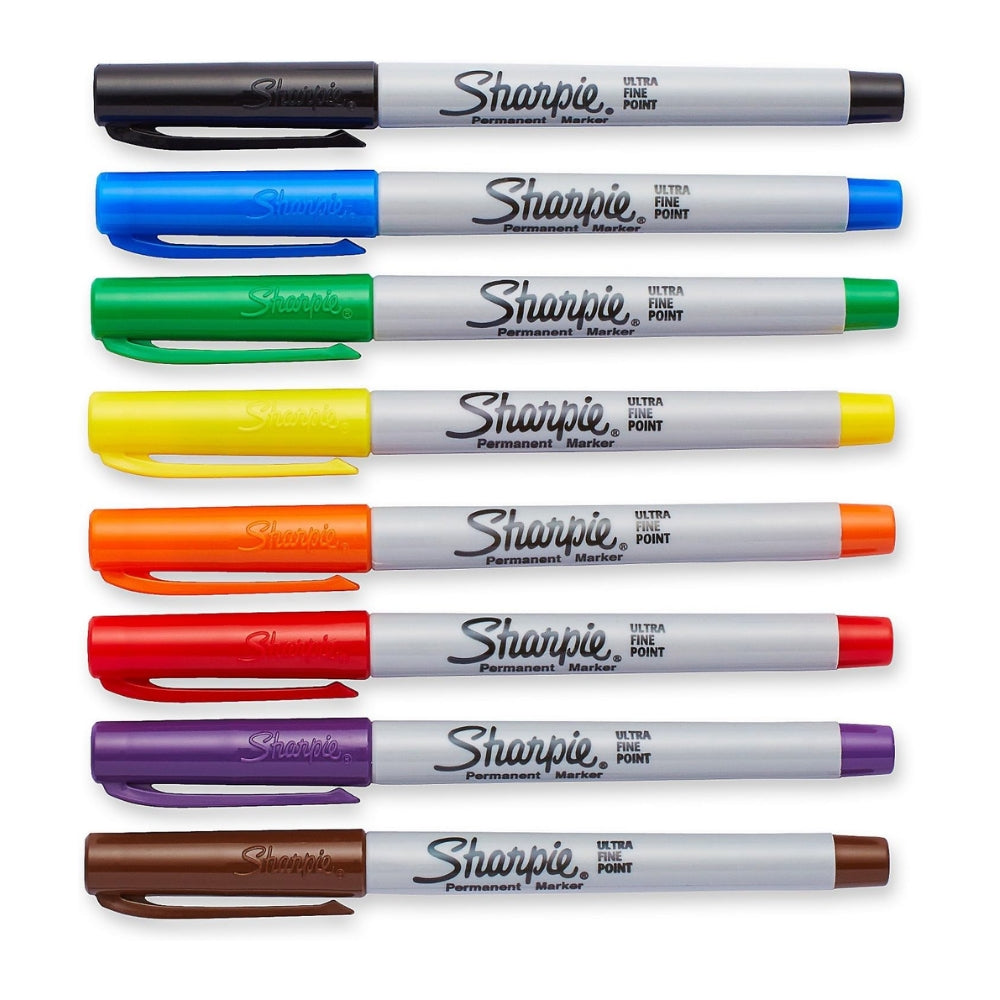 Set de 10 Marcadores Sharpie Permanente para Mayoria de Superficies punta Extra Fina 30434TG