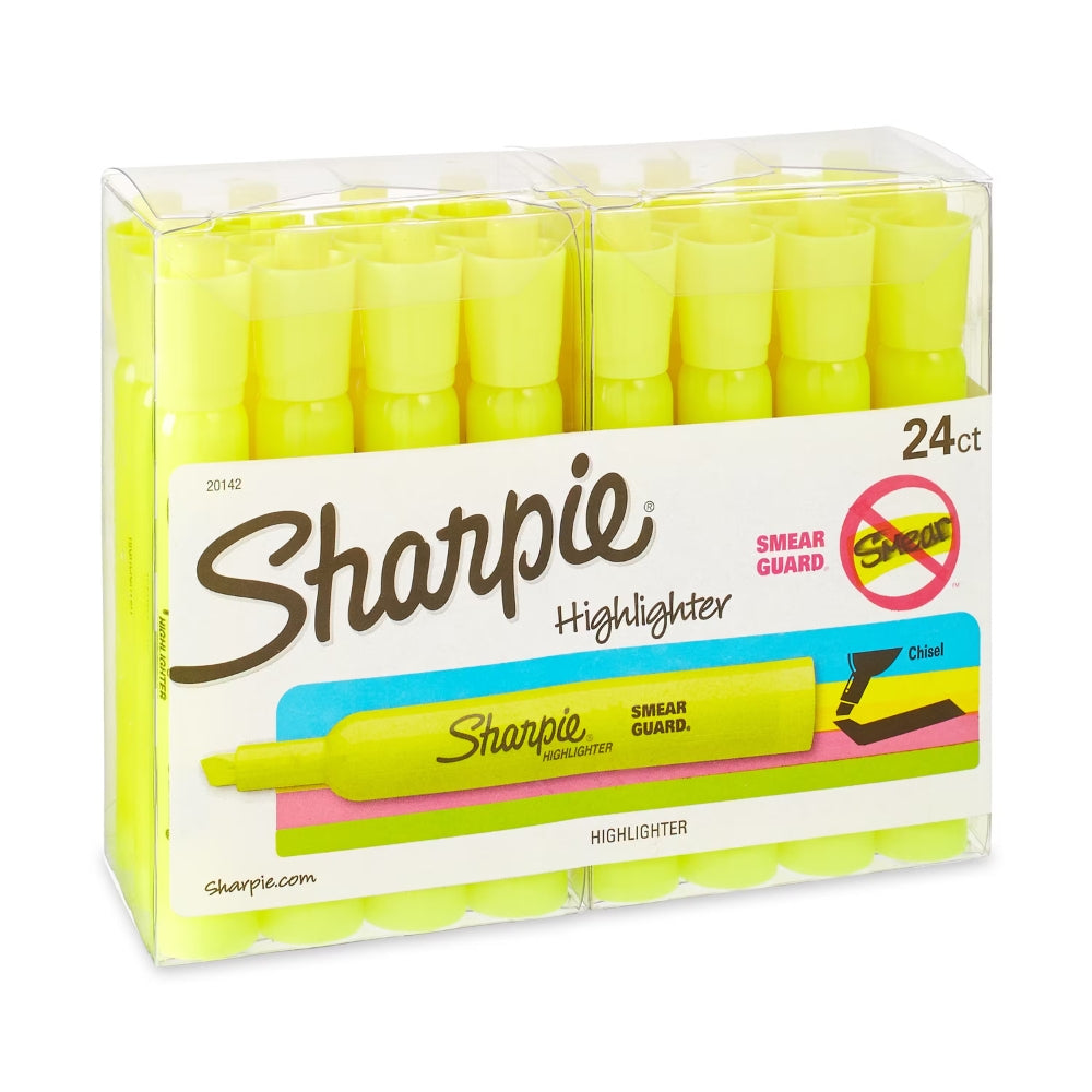 Set de 12 Resaltadores Sharpie Fluorescentes Grueso color Amarillo 20142