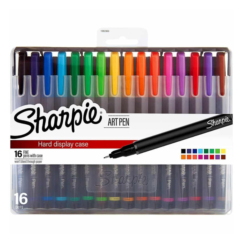 Set de 16 Micropen Sharpie punta Fina 0.8mm no Traspasa el Papel varios colores 1983966