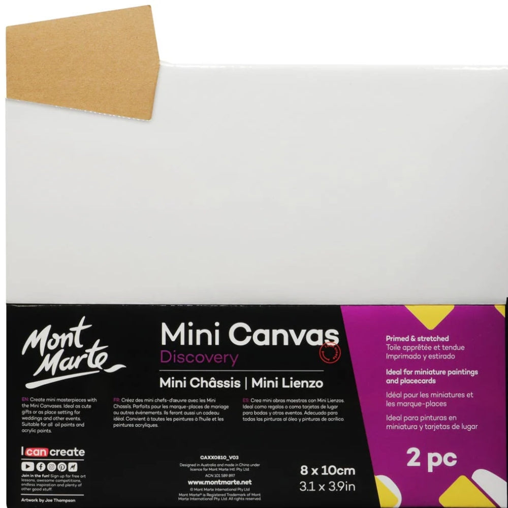 Set de 2 Mini Lienzo MontMarte Canvas 8x10cm CAXX0810