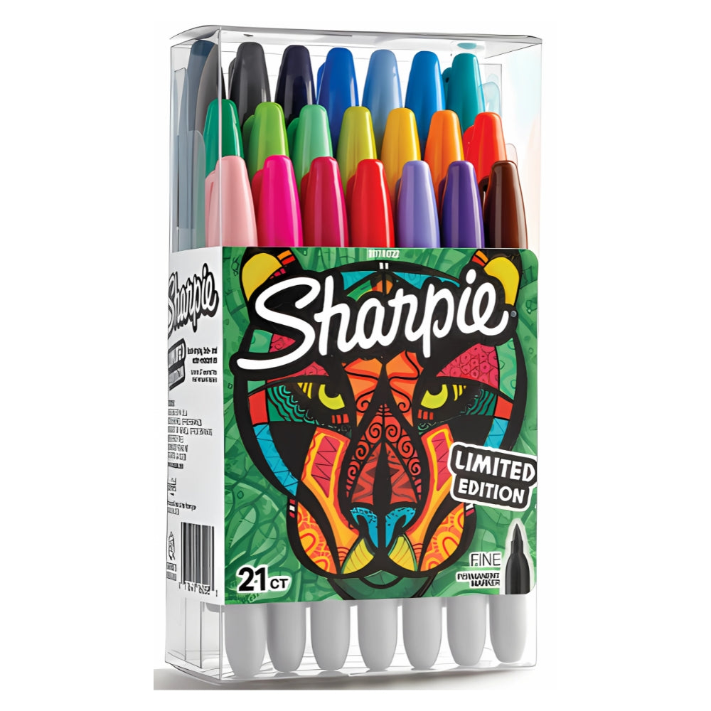 Set de 21 Marcadores Sharpie edicion Limitada Permanente para Mayoria de Superficies punta Fina varios colores 2113316-2107118