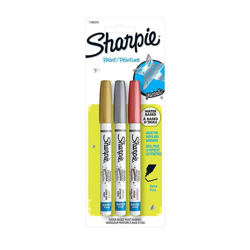 Set de 3 Marcador Sharpie Tinta Metalica de Alto Contraste punta Extra Fina varios colores 1783278
