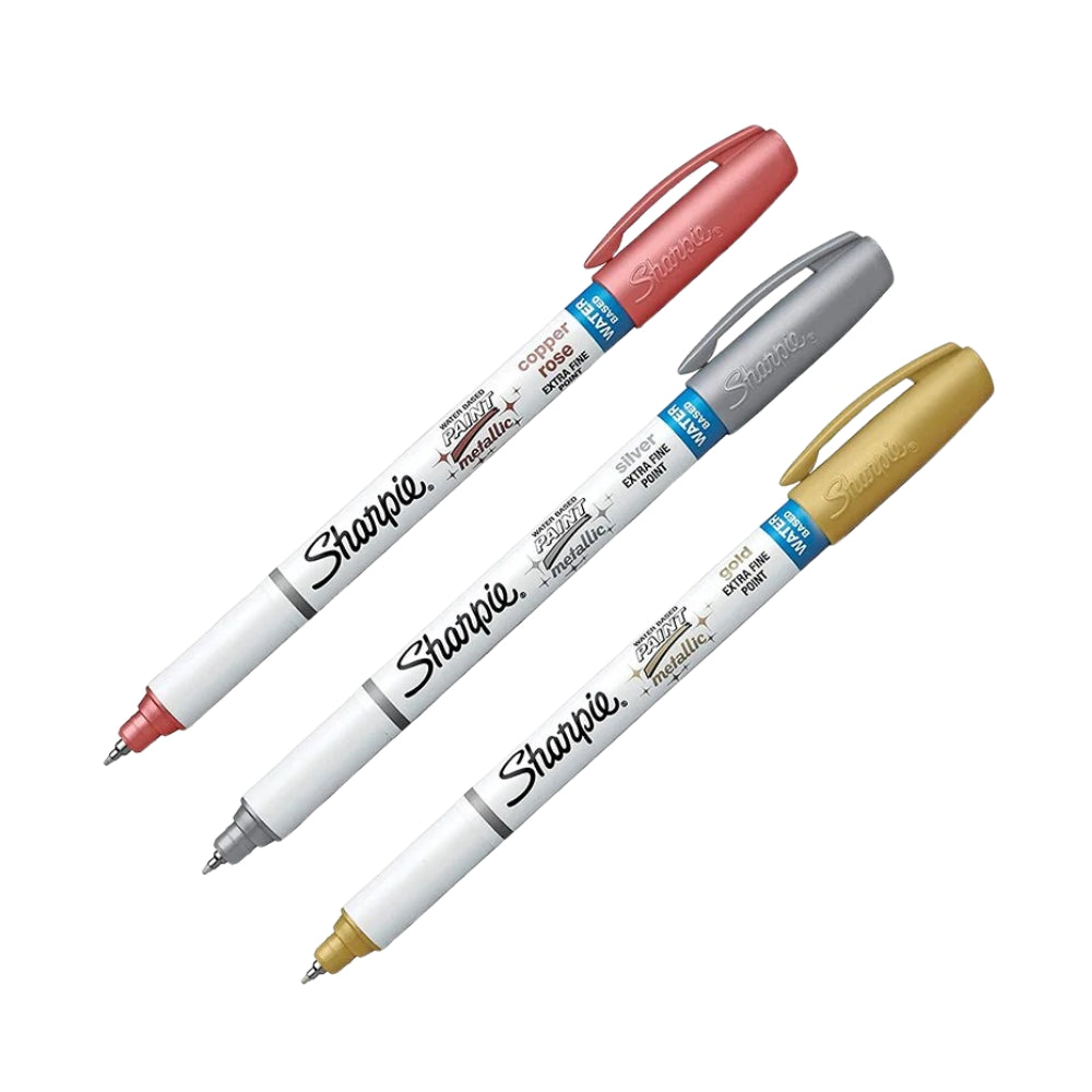 Set de 3 Marcador Sharpie Tinta Metalica de Alto Contraste punta Extra Fina varios colores 1783278