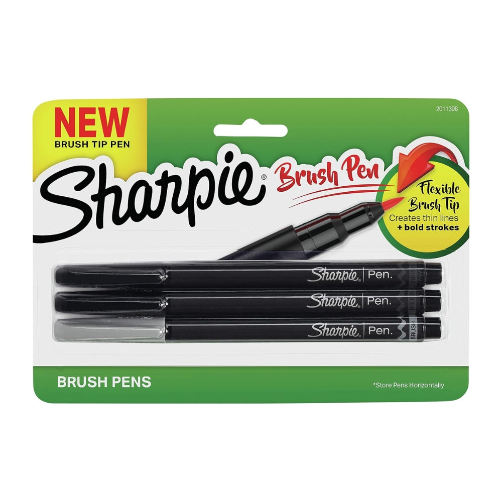 Set de 3 Marcadores Sharpie punta Pincel colores Brillantes 2011398