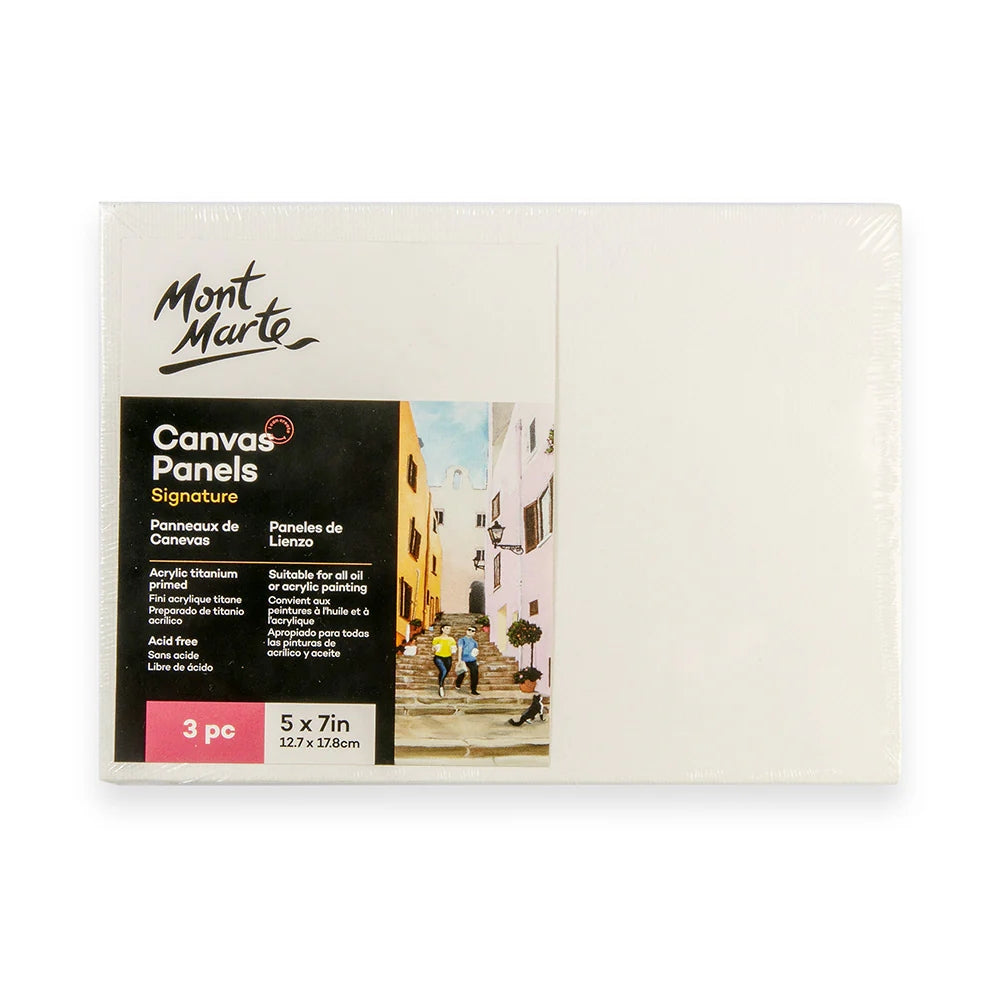 Set de 3 Piezas Lienzo Canvas MontMarte Signature Panel 12.7x17.8cm 5x7" CMPL1318