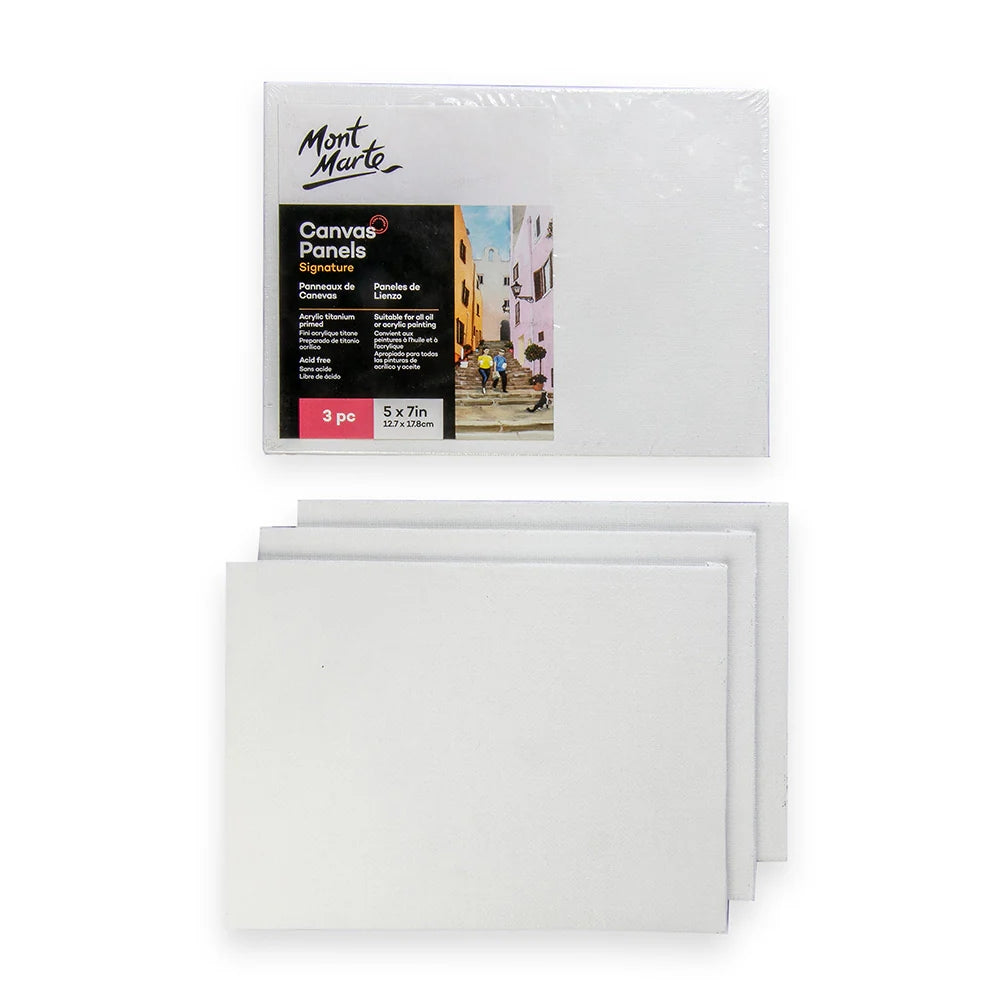 Set de 3 Piezas Lienzo Canvas MontMarte Signature Panel 12.7x17.8cm 5x7" CMPL1318