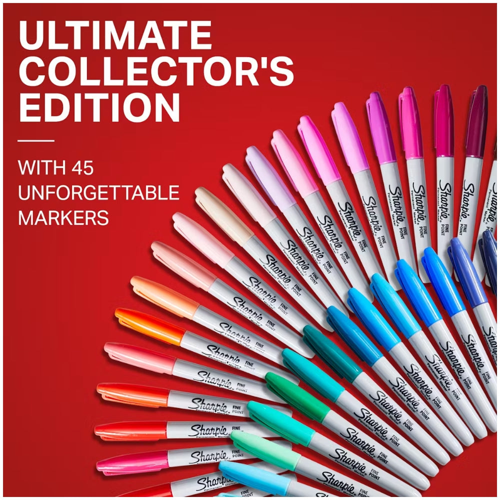 Set de 45 Marcadores Sharpie Permanente 25 punta Fina 20 Extra Fina varios colores 2011580