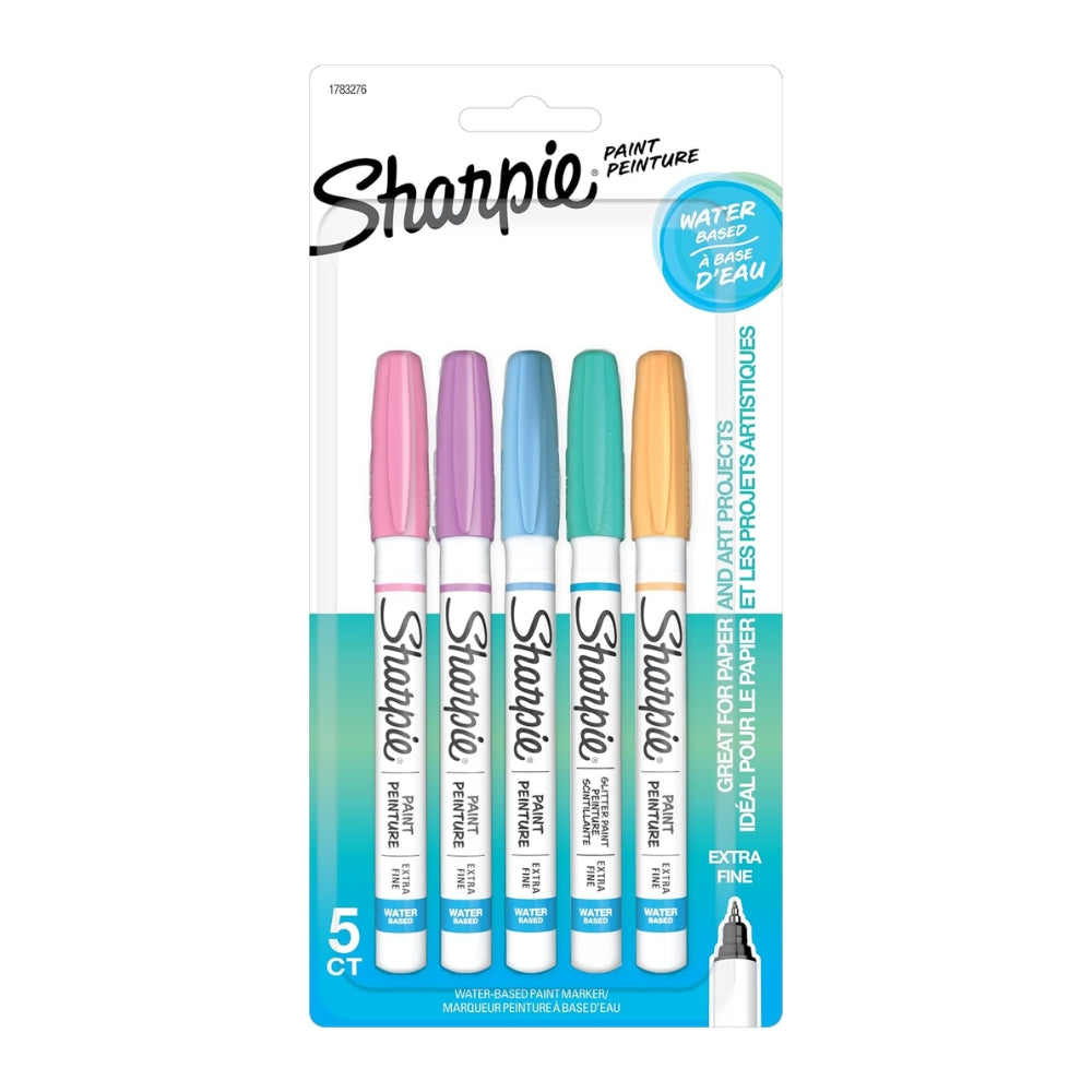 Set de 5 Marcadores Sharpie Tinta a Base de Aceite punta Extra Fina colores Pasteles 1783276