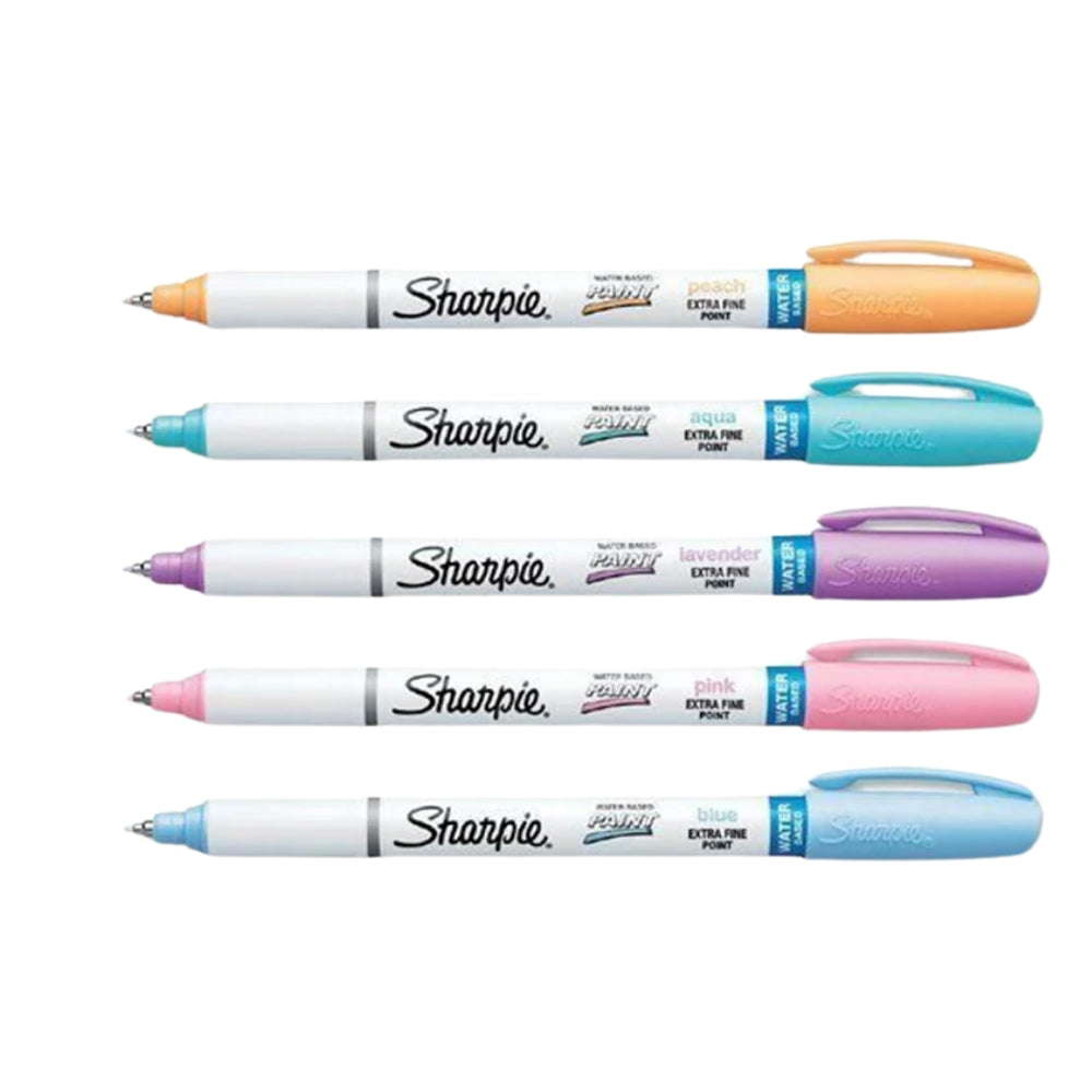 Set de 5 Marcadores Sharpie Tinta a Base de Aceite punta Extra Fina colores Pasteles 1783276