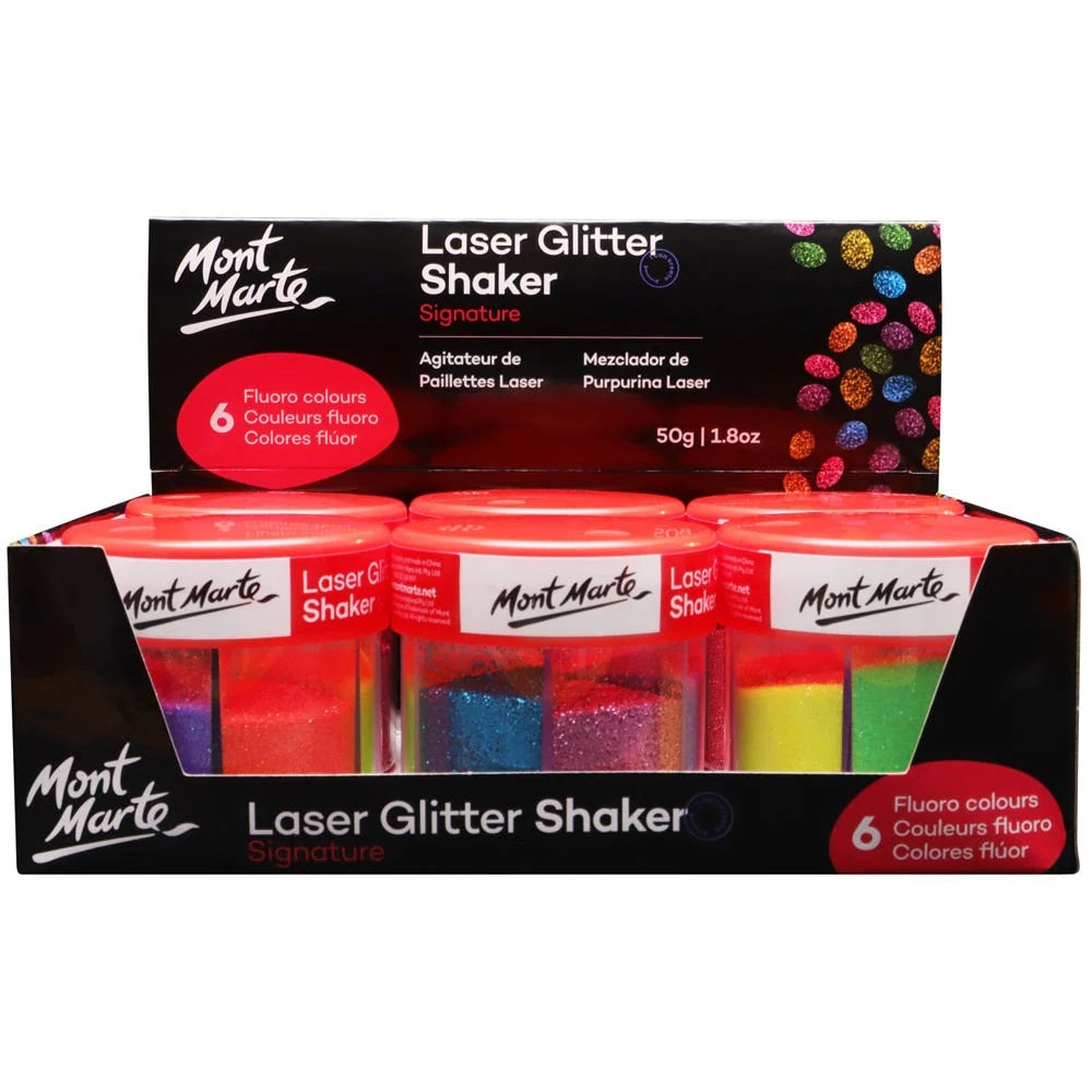 Set de 6 Frascos de Colores MontMarte Signature Fluorescentes Brillantes para Proyectos Artisticos Llamativos Frasco de 50Gr MACR0025