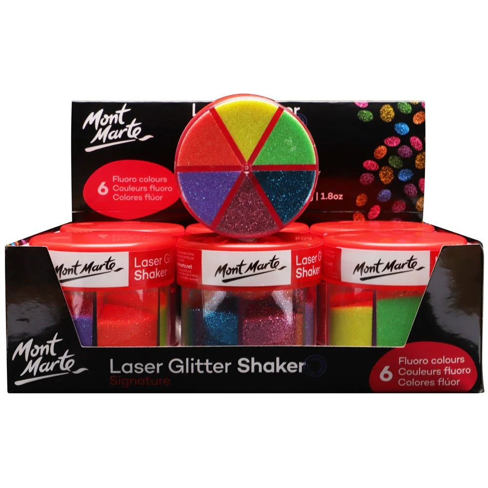 Set de 6 Frascos de Colores MontMarte Signature Fluorescentes Brillantes para Proyectos Artisticos Llamativos Frasco de 50Gr MACR0025