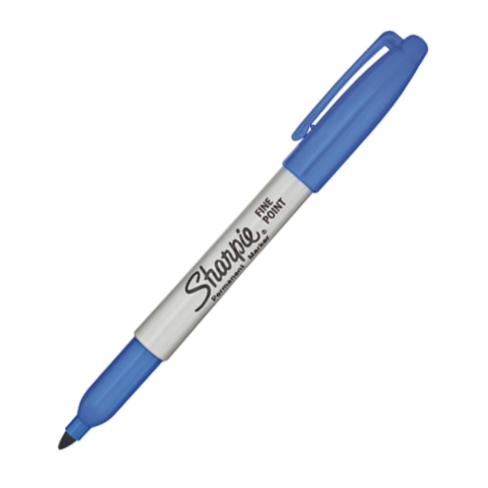 Set de 6 Marcadores Sharpie Permanente para Mayoria de Superficies Electro Pop punta Fina color Azul Tecno 1968824