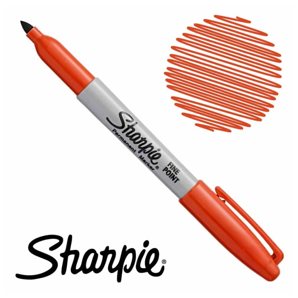 Set de 6 Marcadores Sharpie Permanente para Mayoria de Superficies Electro Pop punta Fina color Naranja Optico 1968823