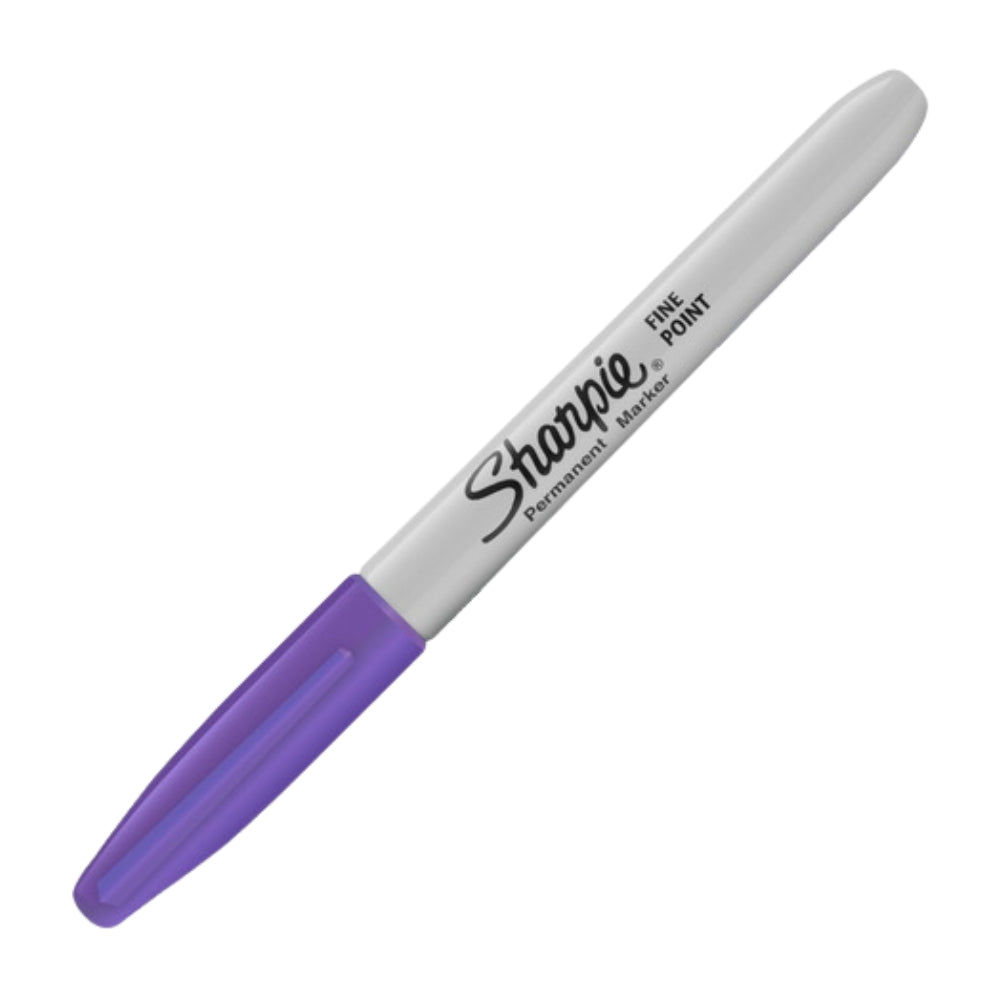 Set de 6 Marcadores Sharpie Permanente para Mayoria de Superficies Electro Pop punta Fina color Violeta Ultra 1968827