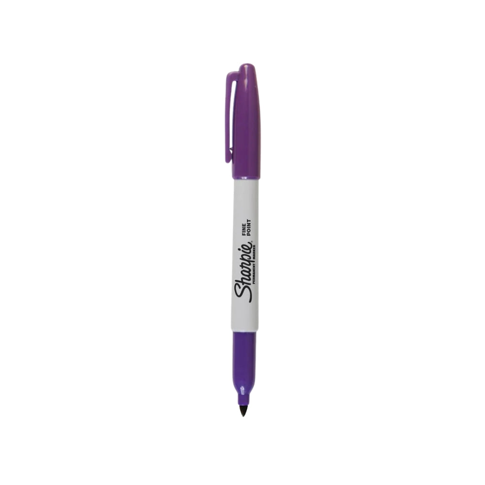 Set de 6 Marcadores Sharpie Permanente para Mayoria de Superficies punta Fina color Morado 1812768
