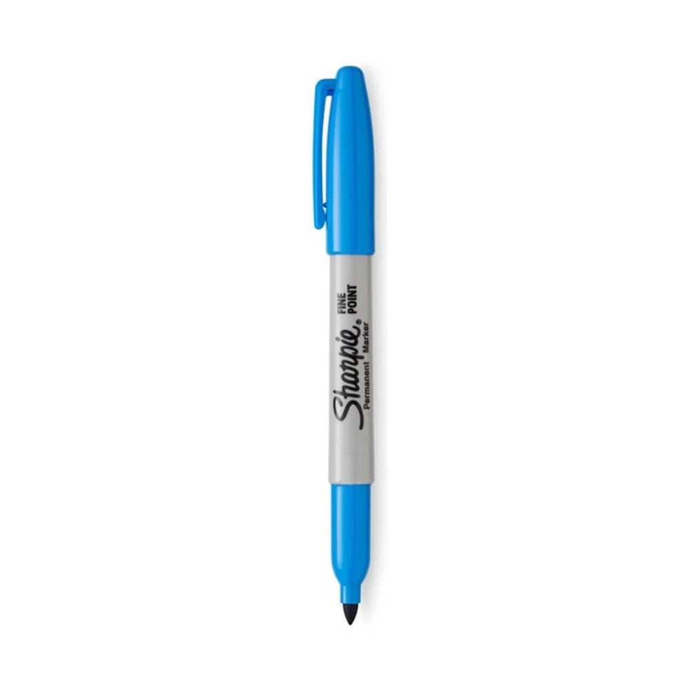 Set de 6 Marcadores Sharpie Permanente punta Fina color Azul Brillante 1995569