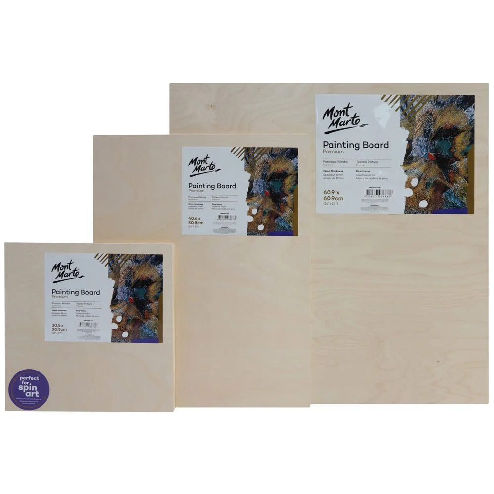 Tablero MontMarte Premium para Pintar Cuadrado 30.5x30.5cm Espesor 19mm MBST3030