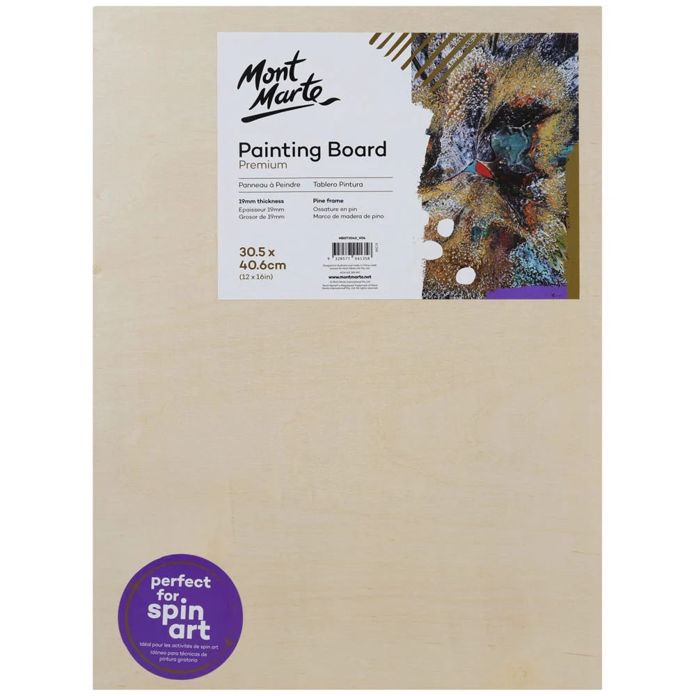 Tablero MontMarte Premium para Pintar Cuadrado 30.5x40.6cm Espesor 19mm MBST3040