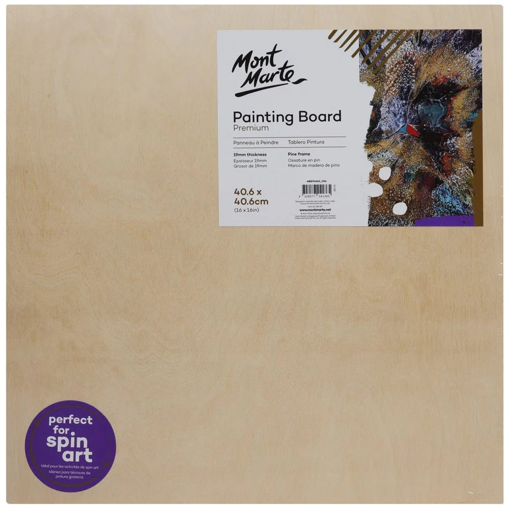 Tablero MontMarte Premium para Pintar Cuadrado 40.6x40.6cm Espesor 19mm MBST4040
