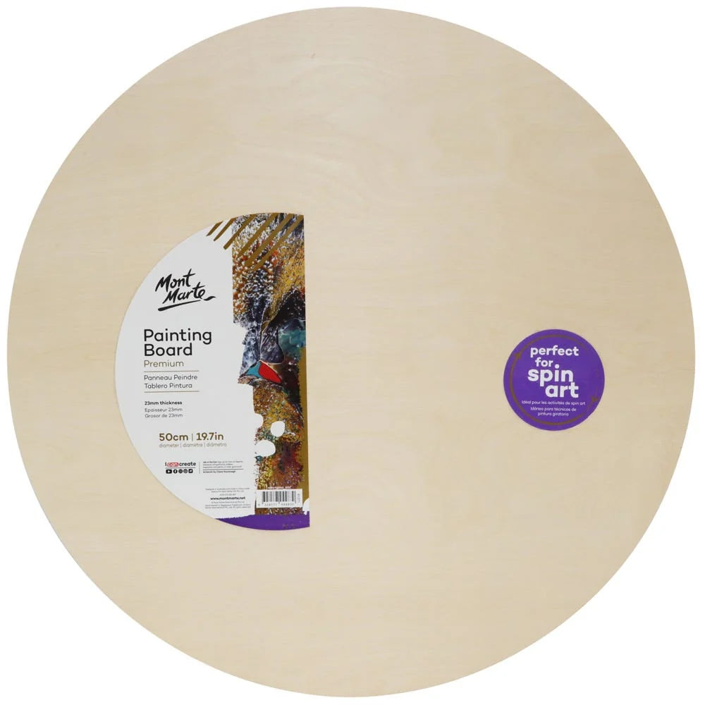 Tablero MontMarte Premium para Pintar Redondo Diametro 50cm Espesor 23mm MBST0050