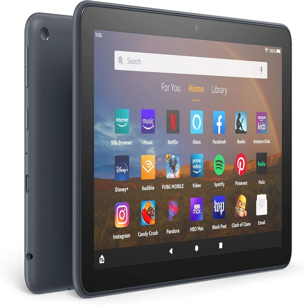 Tablet Amazon Kindle Fire HD8 Plus 10ma Gen Pantalla HD 8" 32GB Memoria 3G RAM Carga Inalambrica color Negro 840080593050