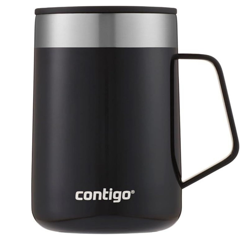 Taza Contigo Streeterville Mug de Acero Inoxidable con agarrador de 14oz 414ml color Licorice 2144597