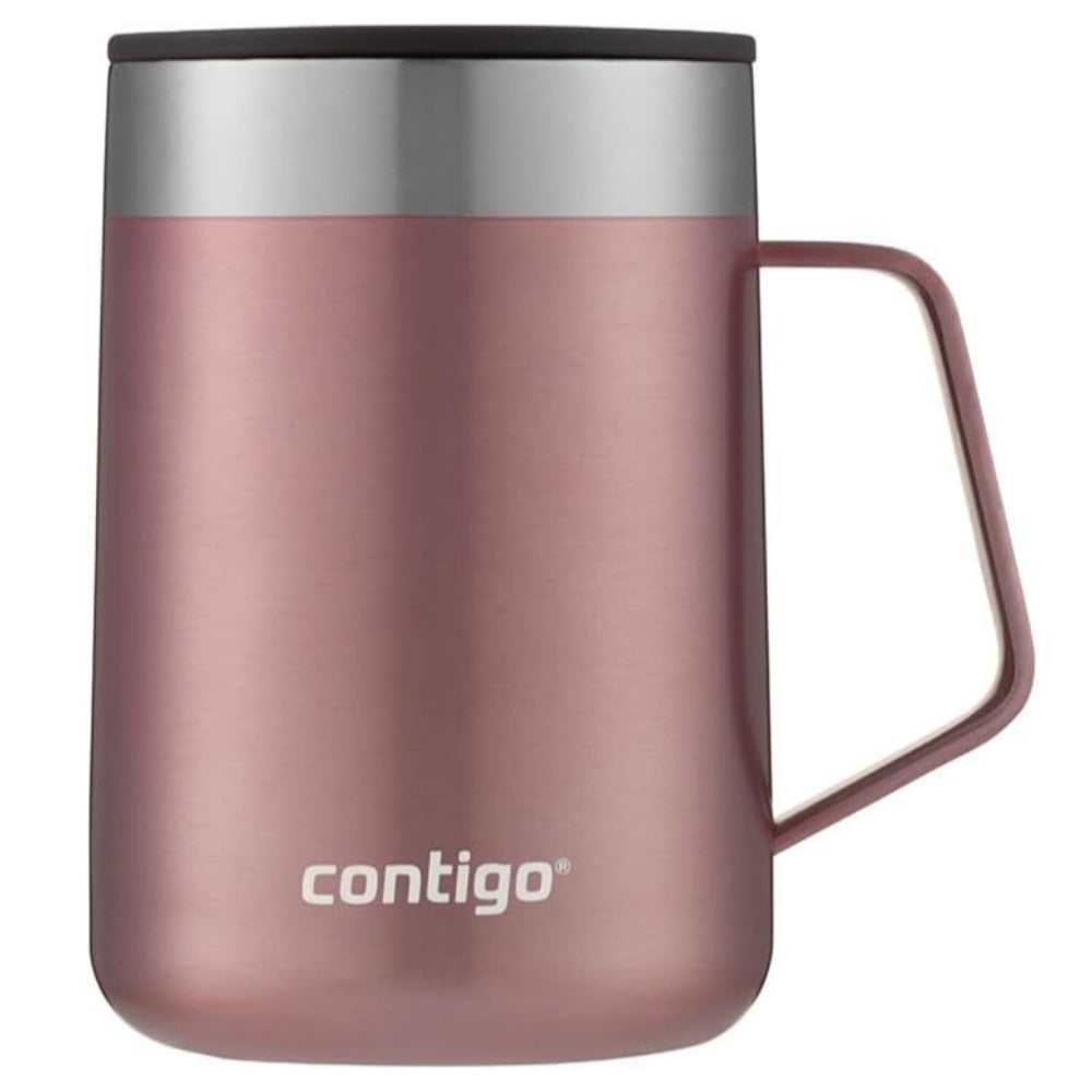 Taza Contigo Streeterville Mug de Acero Inoxidable con agarrador de 14oz 414ml color Pineberry 2144612