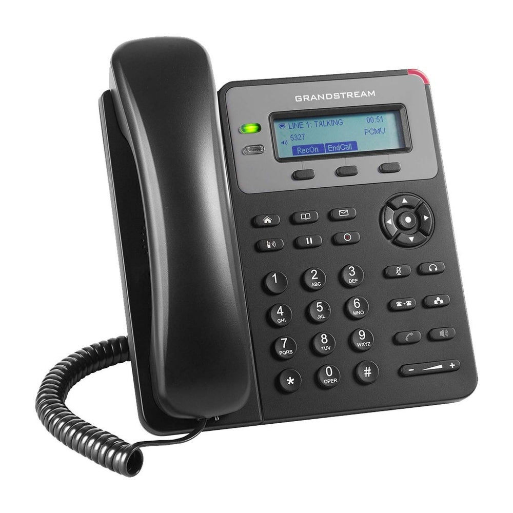 Telefono IP Grandstream 1 Linea SIP 2 Puertos Ethernet 100Mbps Pantalla Matricial Conferencia 3 Vias Incluye Adaptador GXP1610