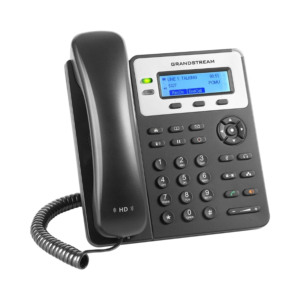 Telefono IP Grandstream 2 Lineas SIP 2 Puertos Ethernet 100Mbps Pantalla Matricial Conferencia 3 Vias Incluye Adaptador GXP1625