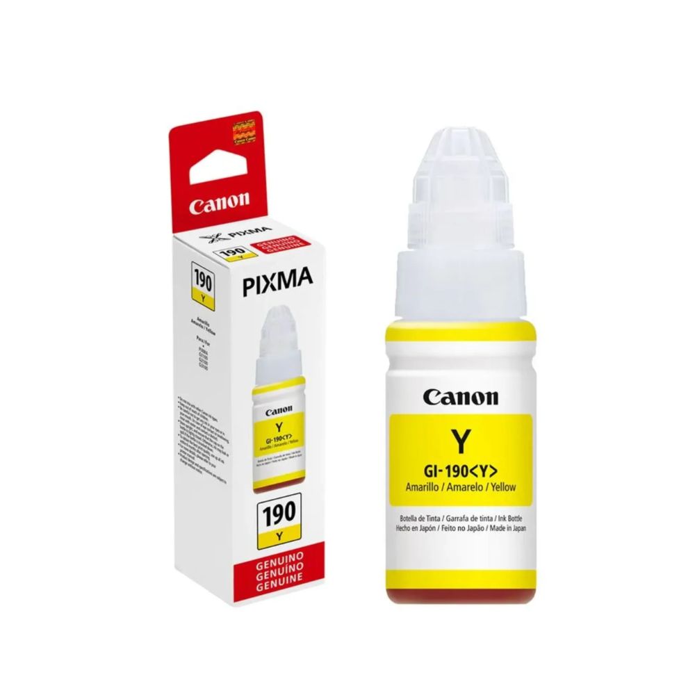 Tinta GI-190 Canon Color Amarillo - Botella de 70ml