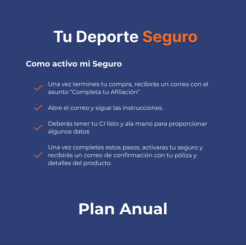 Tu Deporte Seguro  Plan Premium Anual
