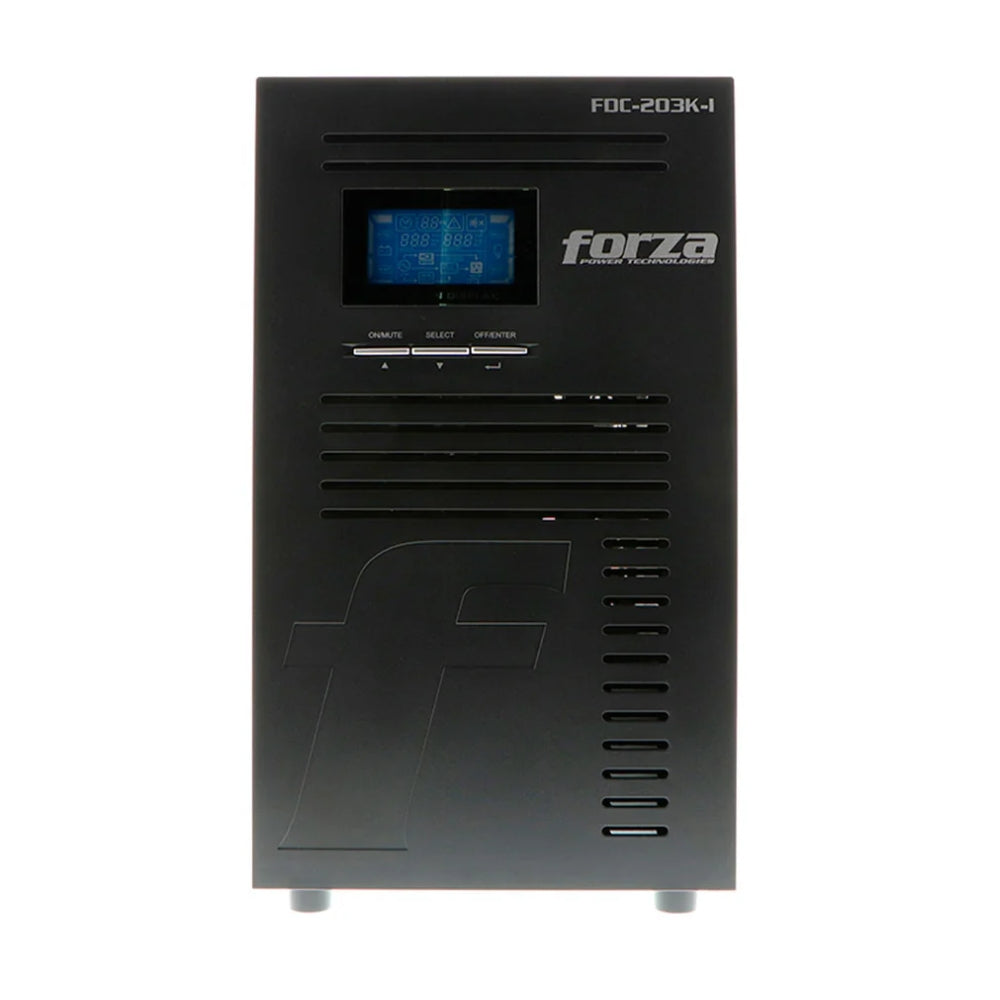UPS En Linea Forza 3KVA 3KW Pantalla LCD Comunicacion USB SNMP RS232 con 9 Salidas IEC FDC-203K-I