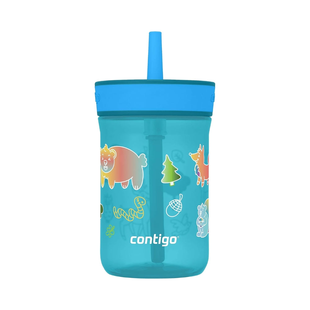Vaso Contigo Kids Leighton de Plastico Libre de BPA con Bombilla de 14oz 414ml color Forest Haven 2186453