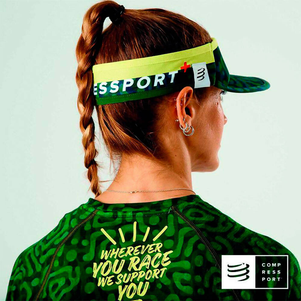 Visera Deportivas Compressport Ultra Ligth Camo Neon 2020