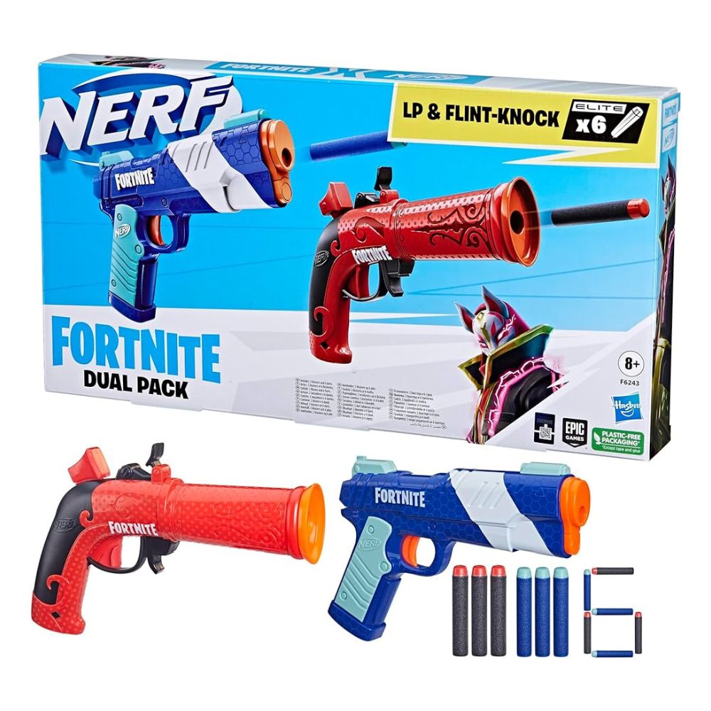 Arma de Juguete Nerf Fornite LP & Flint Knock Dual Pack