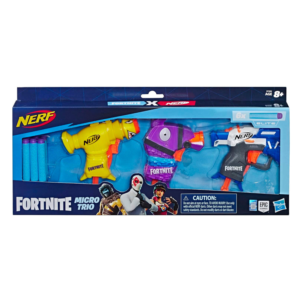 Arma de Juguete Nerf Fortnite Micro trío de Dardos