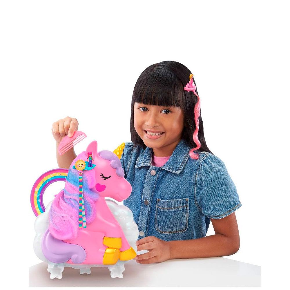 Casa de Juguete Polly Pocket Rainbow Unicornio Salón Compacto