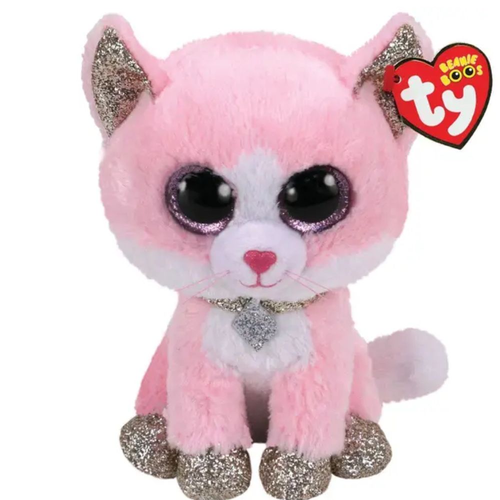 Peluche Beanie Boos Gato Rosado Fiona